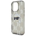 Karl Lagerfeld nakładka do iPhone 16 Pro 6,3" KLHCP16LHKLPKHK czarna Hardcase IML Karl Head Electroplated