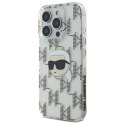 Karl Lagerfeld nakładka do iPhone 16 Pro 6,3" KLHCP16LHKLPKHT przezroczysta Hardcase IML Karl Head Electroplated