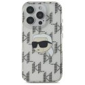 Karl Lagerfeld nakładka do iPhone 16 Pro 6,3" KLHCP16LHKLPKHT przezroczysta Hardcase IML Karl Head Electroplated