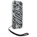 Karl Lagerfeld nakładka do iPhone 16 Pro 6,3" KLHCP16LHZBPKCCK czarna Hardcase IML Zebra Pattern & Cord