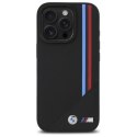 BMW BMHMP16X23PUTRK iPhone 16 Pro Max 6.9" czarny/black hardcase M Meshed Tricolor Stripes MagSafe