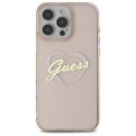 Guess GUHCP16XHCHGSPP iPhone 16 Pro Max 6.9" różowy/pink hardcase IML Heart