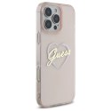 Guess GUHCP16LHCHGSPP iPhone 16 Pro 6.3" różowy/pink hardcase IML Heart