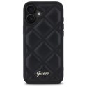 Guess GUHCP16MPSQSQSK iPhone 16 Plus 6.7" czarny/black hardcase Quilted Metal Logo