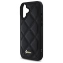 Guess GUHCP16MPSQSQSK iPhone 16 Plus 6.7" czarny/black hardcase Quilted Metal Logo