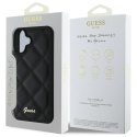 Guess GUHCP16MPSQSQSK iPhone 16 Plus 6.7" czarny/black hardcase Quilted Metal Logo