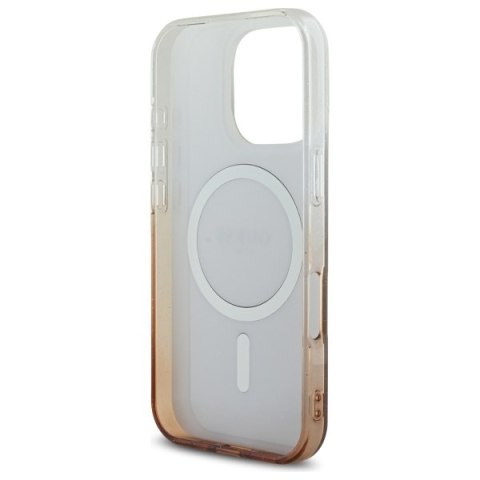 Guess GUHMP16LHGRCELW iPhone 16 Pro 6.3" brązowy/brown hardcase IML Glitter Gradient MagSafe