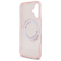 Guess GUHMP16SHFWFCP iPhone 16 6.1" różowy/pink hardcase IML Flowers Wreath MagSafe