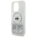 Karl Lagerfeld KLHMP16LLGKISGH iPhone 16 Pro 6.3" hardcase transparent Liquid Glitter Karl Head Magsafe