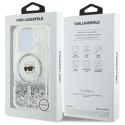 Karl Lagerfeld KLHMP16LLGKISGH iPhone 16 Pro 6.3" hardcase transparent Liquid Glitter Karl Head Magsafe