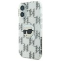 Karl Lagerfeld nakładka do iPhone 16 6,1" KLHCP16SHKLPKHT przezroczysta Hardcase IML Karl Head Electroplated