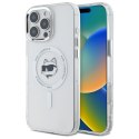 Karl Lagerfeld nakładka do iPhone 16 Pro 6,3" KLHMP16LHLSCHH biała Hardcase IML Metal Choupette Head MagSafe