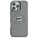 Karl Lagerfeld nakładka do iPhone 16 Pro 6,3" KLHMP16LHLSCHK czarna Hardcase IML Metal Choupette Head MagSafe