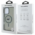 Karl Lagerfeld nakładka do iPhone 16 Pro 6,3" KLHMP16LHLSCHK czarna Hardcase IML Metal Choupette Head MagSafe