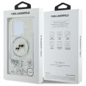 Karl Lagerfeld nakładka do iPhone 16 Pro 6,3" KLHMP16LLGKCSGH przezroczysta Hardcase Liquid Glitter Karl&Choupette Head MagSafe