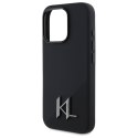 Karl Lagerfeld nakładka do iPhone 16 Pro 6,3" KLHMP16LSCMKMPCK czarna Hardcase Silicone Shadow Metal Initial MagSafe