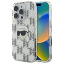 Karl Lagerfeld nakładka do iPhone 16 Pro Max 6,9" KLHCP16XHKLPKHT przezroczysta Hardcase IML Karl Head Electroplated