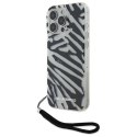 Karl Lagerfeld nakładka do iPhone 16 Pro Max 6,9" KLHCP16XHZBPKCCK czarna Hardcase IML Zebra Pattern & Cord