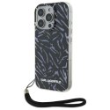 Karl Lagerfeld nakładka do iPhone 16 Pro Max 6,9" KLHCP16XHZBPKCCU fioletowa Hardcase Zebra With Cord