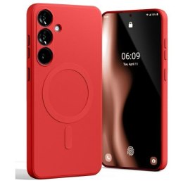 Mercury MagSafe Semi-Silicone Samsung S24 FE S721 czerwony /red