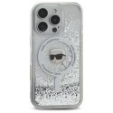 Karl Lagerfeld KLHMP16XLGKISGH iPhone 16 Pro Max 6.9" hardcase transparent Liquid Glitter Karl Head Magsafe