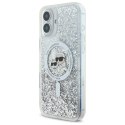 Karl Lagerfeld KLHMP16MLGKCSGH iPhone 16 Plus 6.7" hardcase transparent Liquid Glitter Karl&Choupette Head Magsafe