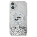 Karl Lagerfeld KLHMP16MLGKCSGH iPhone 16 Plus 6.7" hardcase transparent Liquid Glitter Karl&Choupette Head Magsafe