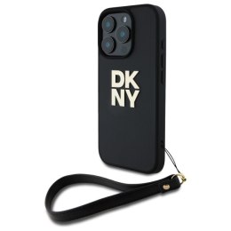 DKNY nakładka HC PU Wrist Strap and Stack Logo do iPhone 16 Pro 6,3