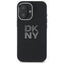 DKNY nakładka HC Silicone Stack Metal Logo do iPhone 16 6,1" czarna