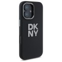 DKNY nakładka HC Silicone Stack Metal Logo do iPhone 16 6,1" czarna