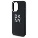 DKNY nakładka HC Silicone Stack Metal Logo do iPhone 16 6,1" czarna