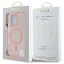 Guess nakładka HC MagSafe IML Glitter Circle do iPhone 16 Pro 6,3" różowa