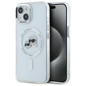 Karl Lagerfeld KLHMP14SHLSKCH iPhone 14 6.1" biały/white hardcase IML Metal Karl&Choupette Head MagSafe