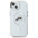 Karl Lagerfeld KLHMP14SHLSKCH iPhone 14 6.1" biały/white hardcase IML Metal Karl&Choupette Head MagSafe