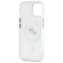 Karl Lagerfeld KLHMP14SHLSKCH iPhone 14 6.1" biały/white hardcase IML Metal Karl&Choupette Head MagSafe