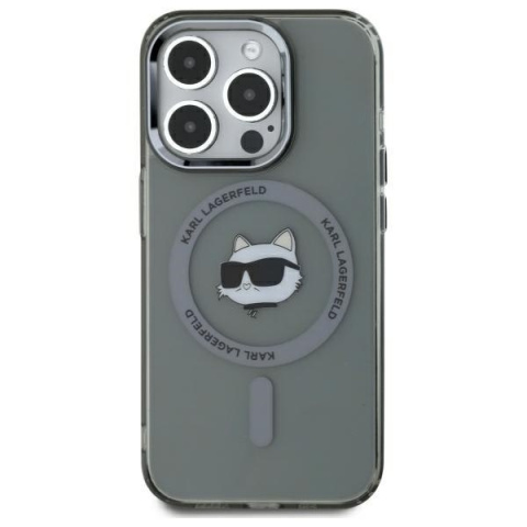 Karl Lagerfeld KLHMP15XHLSCHK iPhone 15 Pro Max 6.7" czarny/black hardcase IML Metal Choupette Head MagSafe