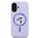 Karl Lagerfeld KLHMP16SSCMKCRHU iPhone 16 6.1" fioletowy/purple hardcase Silicone Karl&Choupette Ring MagSafe