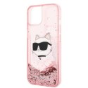 Karl Lagerfeld nakładka do iPhone 14 Plus 6,7" KLHCP14MLNCHCP różowa hardcase Liquid Glitter NFT Choupette Head