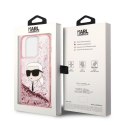 Karl Lagerfeld nakładka do iPhone 14 Pro 6,1" KLHCP14LLNKHCP różowa hardcase Glitter Karl Head