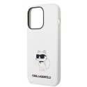 Karl Lagerfeld nakładka do iPhone Pro Max 14 6,7" KLHCP14XSNCHBCH biała HC Silicone NFT Choupette