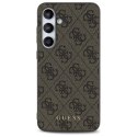 Guess GUHCS24FEG4GFBR S24 FE S721 brązowy/brown hardcase 4G Metal Gold Logo