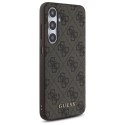 Guess GUHCS24FEG4GFBR S24 FE S721 brązowy/brown hardcase 4G Metal Gold Logo