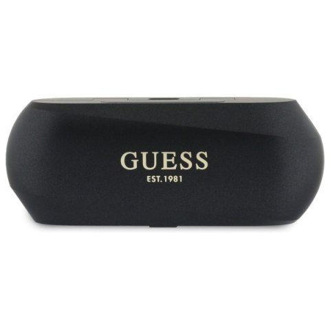 Guess słuchawki Bluetooth GUTWSC2MCDSK TWS + stacja dokująca czarny/black Elongated Metalic Printed Logo