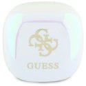 Guess słuchawki Bluetooth GUTWSJ144ESH TWS + stacja dokująca biały/white Iridescent 4G Printed Logo