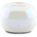 Guess słuchawki Bluetooth GUTWSJ144ESH TWS + stacja dokująca biały/white Iridescent 4G Printed Logo