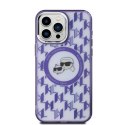 Karl Lagerfeld KLHMP15XHMCKMHU iPhone 15 Pro Max 6.7" fioletowy/purple IML Monogram Karl&Choupette Head MagSafe