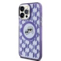 Karl Lagerfeld KLHMP15XHMCKMHU iPhone 15 Pro Max 6.7" fioletowy/purple IML Monogram Karl&Choupette Head MagSafe