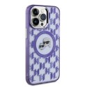 Karl Lagerfeld KLHMP15XHMCKMHU iPhone 15 Pro Max 6.7" fioletowy/purple IML Monogram Karl&Choupette Head MagSafe