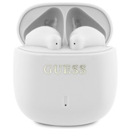 Guess słuchawki Bluetooth GUTWSJ14ESGH TWS + stacja dokująca biały/white Printed Classic Logo