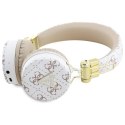 Guess słuchawki nauszne Bluetooth ENC GUBH70E4PTMH biały/white 4G Triangle Round Shape